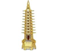 HOME GENIE"Brass Feng Shui Pagoda Tower/Education Tower | Wealth & Prosperity Symbol for Home, Office, Study Room | Feng Shui Vastu Correction Decor