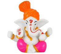 Home Genie Car Decor Ganesha Statue Gift 2.5 Inch (6.5 cm) | Ganpati Idol for Car Dashboard & Home Decor | Mini Ganesh Statue Gift