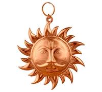 HOME GENIE Copper Made Wall Hanging Sun Idol/Shri Surya Narayan Copper Made Idol | Decorative Items for Home Living Room Bedroom | Feng Shui Vastu for Good Luck Money