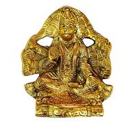 HOME GENIE Handcrafted Lord Hanuman Brass Idol | Hindu God Hanuman Ji Murti | Home & Temple Décor Showpiece | Blessings, Strength & Devotion | Gold Finish | 9 cm