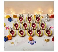 Home Genie Handmade Diyas for Diwali Decoration | Hand Painted Clay Mitti Diya | Diwali Decoration Terracota Diya | Decoration Mitti Diya | Colourful Diyas - Pack of 12