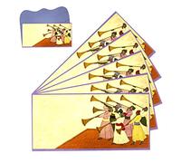 HOME GENIE Himachali Painting of Victorious Procession Shagun Envelope for Gifting Money on Wedding & Any Other Ocassion | Milni | Engagement | Birthday | Marriage | Diwali | Rakhi (Pack of 5)