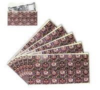 Home Genie Money Envelope for Shagun | Lifafa for Shagun with Patola Bird and Animal Print | Premium Money Envelope for Reception, Engagement, Festivals, and Other Occasions (Red and Green) Pack of 5