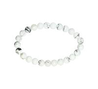 HOME GENIE Natural Howlite Stone Bracelet for Men and Women | White Healing Crystal Bracelet for Stress Relief and Style