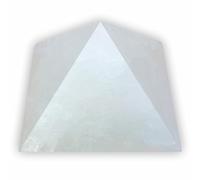 HOME GENIE Natural White Selenite Stone Pyramid for Positive Energy, Healing, Meditation & Home Décor - 3-inch Handcrafted Crystal
