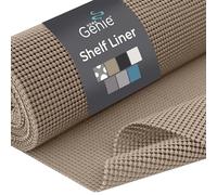 HOME GENIE Shelf Drawer and Cabinet Liner, Durable with Strong Grip, 17.5 in x 10 FT, Non Adhesive Liners Protect Kitchen Cabinets and Cupboard, Bathroom Drawers and Shelves, Desks, Light Taupe