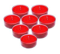Home Genie Tea Light Candles Scented Candle Rose Scent Tealights Long Burn Time Transparent Clear Cup Fragrance, Smokeless, Dripless, Pure Paraffin Wax Tea Lights for Spa, Decor Pack of 1