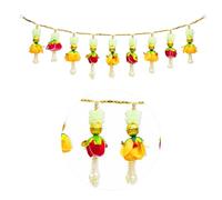 Home Genie Traditional Bandarwal Toran for Main Door with Floral Tassels & Pearl Drops | Indian Handmade Festive Wall Hanging Decoration for Entrance, Pooja Room, and Home Decor