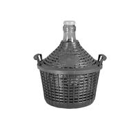 Home Glass Demijohn With Plastic Basket 25 lt, Grey Transparent