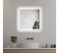 Home Glow 60cm Vanity Mirror with Lights Square Bathroom Mirror with LED Lights LED Mirror with Touch Switch LED Bathroom Mirror with Front LED Light
