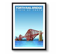 Home Ground FORTH RAIL BRIDGE Scotland Wall Art Vintage Style Travel Poster