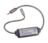 Home Ground Loop Isolator 3.5mm Male to Female Inline Adapter, Braided Cable with Gold Plated Connectors for Cleaner Playback