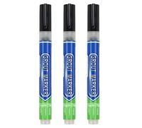 Home Grout Seam Marker 3 Pack Pen Applicator, Black | Kitchen Bathroom Wall Floor Seam Use with Grout Line Recolor and Repair Detail Tasks for Home Areas