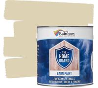 HOME GUARD BARN PAINT Exterior Wooden Buildings Barns Sheds Fences Protection Water Based Hard Wearing Matt Finish (5 Litre, Barn Cream)