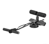 Home Gym Ab Roller Alternative with Suction Cup Base and Pull Rope, Lightweight Sit Up Support Device for Various Floors(black)