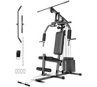 Home Gym Equipment, Multi Gym Machine with Pulley System, Lat Pulldown & Leg Extension, Heavy Duty Steel Exercise Equipment for Fitness & Strength Training