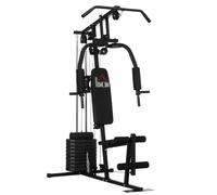 Home Gym Machine Black 45kg Stack Compact 200x135x103cm Steel Multi-station Plus