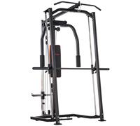Home Gym Power Cage 3-in-1 Smith/Squat/Cable Black Steel 180x165x225cm Max120kg