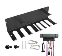 Home Gym Storage Shelf, 2 Tier Wall Mount for Resistance Bands - Space Saving Wall Organizer for Straps, Yoga Mat, Chains