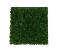 Home Hacks Composite Decking Tiles - WPC Garden Floor Tiles - Set of 11 Interlocking Wood Effect Terrace Tiles Flooring with Click System, Hot Tub Decking Board, 30 x 30cm Deck Tiles (Grass)