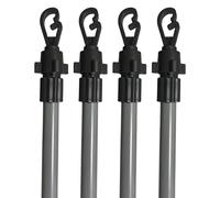 Home Hacks Washing Line Prop 2.4M Adjustable Telescopic Washing Line Pole Metal Clotheslines Non-Slip Grip Heavy Duty Home Garden Laundry Support Drying Line Poles (4 x 8ft Washing Line Prop)