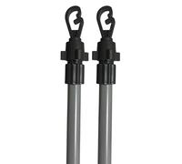 Home Hacks Washing Line Prop 2.4M Adjustable Telescopic Washing Line Pole Metal Clotheslines Non-Slip Grip Heavy Duty Home Garden Laundry Support Drying Line Poles (2 x 8ft Washing Line Prop)