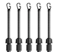 Home Hacks Washing Line Prop 2.4M Heavy Duty Adjustable Telescopic Washing Line Metal Clotheslines Weatherproof Home Garden Laundry Support Drying Line Poles (5x 8ft Washing Line Prop)