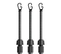 Home Hacks Washing Line Prop 2.4M Heavy Duty Adjustable Telescopic Washing Line Metal Clotheslines Weatherproof Home Garden Laundry Support Drying Line Poles (3x 8ft Washing Line Prop)