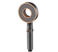 Home Handheld Hollow Shower Nozzle Three-Speed Booster Bathroom Shower Set Filter One-Button Water Stop(Grey)
