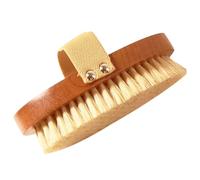 Home Handheld Wooden Back Scrubber, Back Exfoliating Body Brush with Grip Belt, Stimulates Lymph, Easy to Carry(13 * 7cm*1pcs)