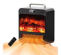 Home Harbour Cozy Heat Fireplace Pro, 1500W Electric Heater, Freestanding Indoor Log Burner Effect with 3D Flame, Portable Fireplace Heater, 3 Modes