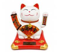 Home Harbour Solar Powered Waving Lucky Cat, Maneki Neko, Pack of 1