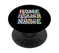 Home Health Nurse Life Retro Groovy Healthcare Appreciation PopSockets Adhesive PopGrip