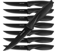 Home Hero Ultra-Sharp Stainless Steel Kitchen Knife Set - Chef Knives Set (8 pcs Steak Knife Set - Black)