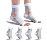 Home Holic 4 Pairs Ankle Support Neuropathy Compression Socks for Women Men Medical Plantar Fasciitis Socks Ankle Strap Brace Achilles Tendonitis Foot Support