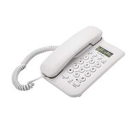 Home Hotel Hands- Durable Office Landline Telephone with Memory Protection/Wall Mountable/Loud Ringer for Seniors, Elderly (White)