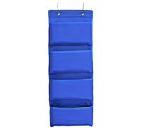 HOME HUT 4 tier clothes shoe storage hanging organiser wardrobe pockets hooks (Blue)