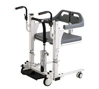 Home Hydraulic Patient Lifting Wheelchair, Multifunctional Patient Lift Transfer Machine, Adjustable Nursing Lift Wheeled Toilet Chair Bathroom Chair for The Elderly