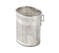 HOME&I Silverware Drying Basket for Dish Rack, Compact Oval SUS 304 Stainless Steel Hanging Utensil Holder, Cutlery Caddy for Kitchen Sink & Countertop