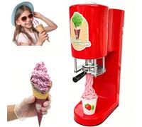 Home Ice Cream Maker - Spaghetti Ice Cream Machine, Novelty Design, One-Touch Instant, Kid-Friendly, 4 Shape Molds, 304 Stainless Steel, for Family Game Night White