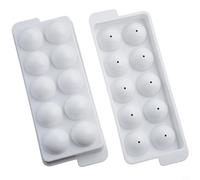 Home Ice Tray For Making For Cube And Circular Ice, Stackable Design Fits Most Refrigerator Freezer Compartments Efficiently(Ten small)