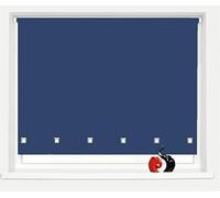 Home In Style 100% Polyester Square Eyelet Trimmable Daylight Roller Blinds (150cm Wide x 165cm Drop, Blue)