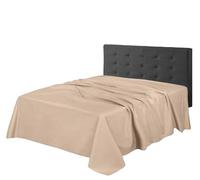 Home In style 4u 100% Egyptian cotton Bed Sheet Single Flat Sheet Breathable and Fade Resistant Beige Bedsheet 300 Thread Count