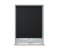 Home In Style 4U Roller blinds Thermal Blackout Roller blind - Trimmable UV Protection Child Safe Home Office Window Blinds Easy Fit Room Darkening shades Black Blind 210cm wide x165cm drop