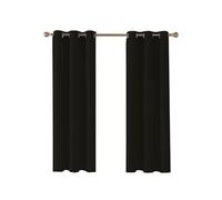 Home In Style 4U Thermal Insulated Blackout Curtains for Bedroom Windows Black Curtains 90" width x 108" drop 2 Panels, Ring Top Eyelet Super Soft Blackout Eyelet Curtains for Living Room