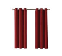 Home In Style 4U Thermal Insulated Blackout Curtains for Bedroom Windows Red Curtains 90" width x 108" drop 2 Panels, Ring Top Eyelet Super Soft Blackout Eyelet Curtains for Living Room