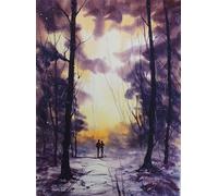 Home In The Snow 25.4 X 35.6 X 0 Cm (10 X 14 X 0 Inches)