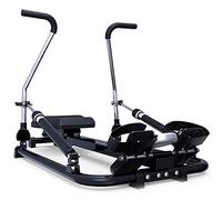 Home Indoor Foldable Rowing Machine, Hydraulic Rower with 6 Adjustable Resistance Abdominal Pectoral Arm Training Aerobic Home Gym Workout Fitness Equipment