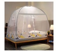 Home Indoor Outdoor Garden Mosquito Net Bed Canopy Pop Up Foldable Anti Mosquito Bites Thicken Encrypted (Color : White, Size : 1.2m (4ft) bed)
