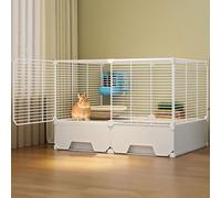 Home Indoor Rabbit Cage, Bunny Cage, Anti-Spray Rabbit Hutch,Anti-Stuck and Anti-Drill, with Drawer Chassis (70x35x52cm)